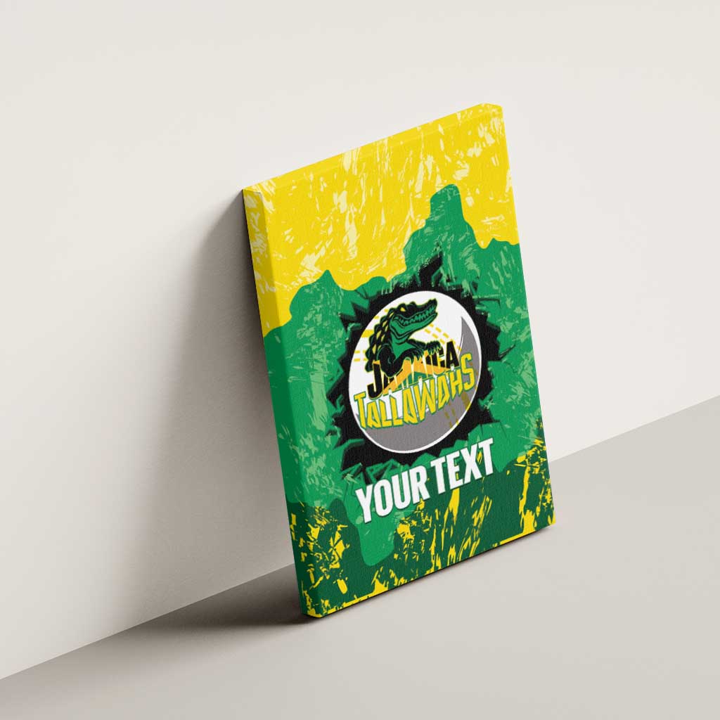 Custom Afro Jamaica Cricket Canvas Wall Art Go Champions Tallawahs Grunge Style