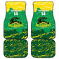 Custom Afro Jamaica Cricket Car Mats Go Champions Tallawahs Grunge Style