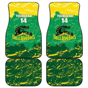 Custom Afro Jamaica Cricket Car Mats Go Champions Tallawahs Grunge Style
