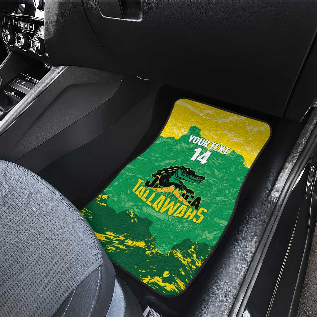 Custom Afro Jamaica Cricket Car Mats Go Champions Tallawahs Grunge Style