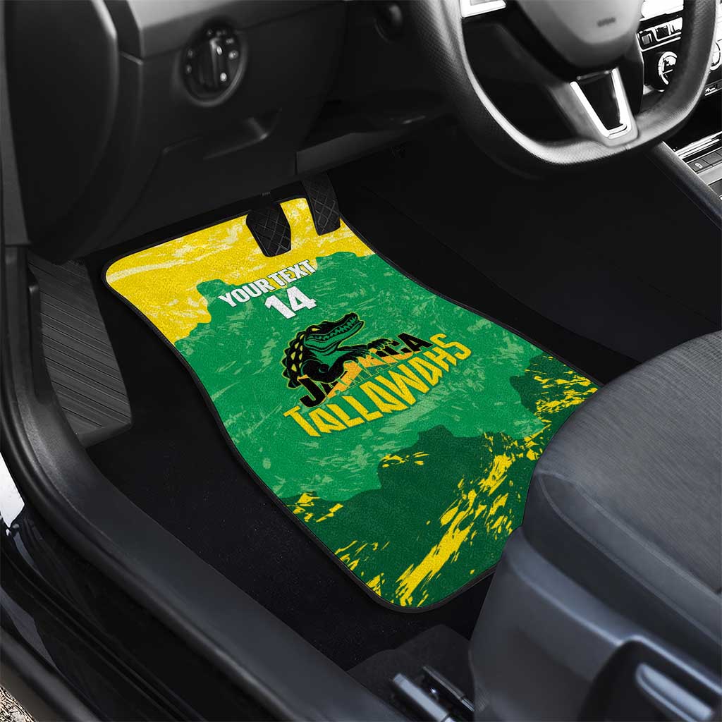 Custom Afro Jamaica Cricket Car Mats Go Champions Tallawahs Grunge Style