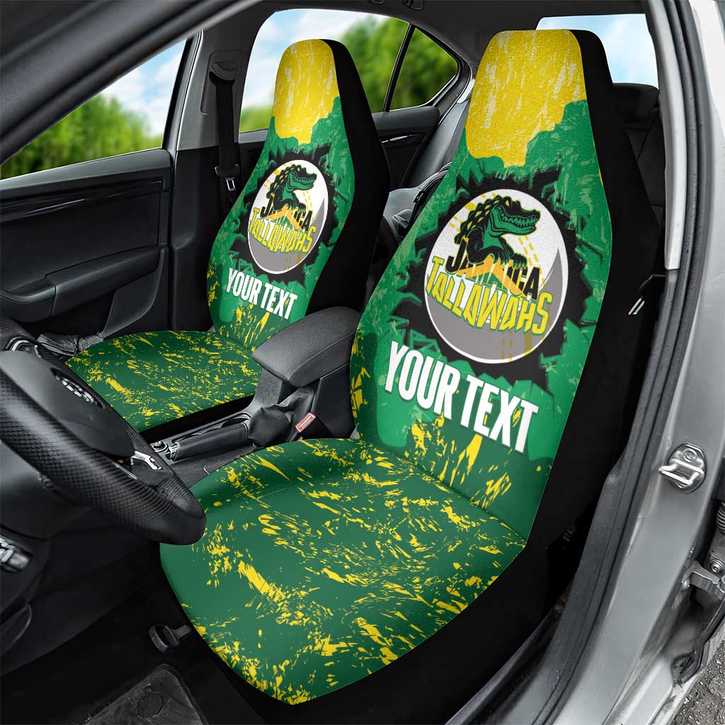 Custom Afro Jamaica Cricket Car Seat Cover Go Champions Tallawahs Grunge Style