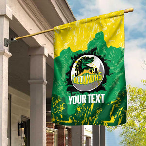 Custom Afro Jamaica Cricket Garden Flag Go Champions Tallawahs Grunge Style