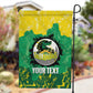 Custom Afro Jamaica Cricket Garden Flag Go Champions Tallawahs Grunge Style