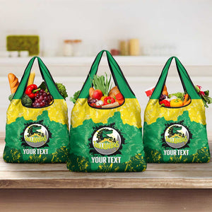 Custom Afro Jamaica Cricket Grocery Bag Go Champions Tallawahs Grunge Style