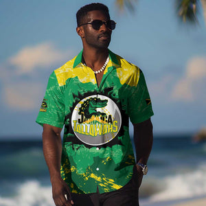 Custom Afro Jamaica Cricket Hawaiian Shirt Go Champions Tallawahs Grunge Style