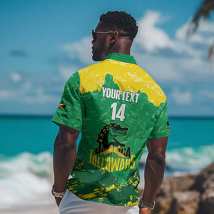 Custom Afro Jamaica Cricket Hawaiian Shirt Go Champions Tallawahs Grunge Style