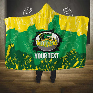 Custom Afro Jamaica Cricket Hooded Blanket Go Champions Tallawahs Grunge Style