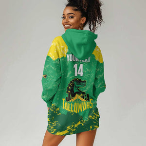 Custom Afro Jamaica Cricket Hoodie Dress Go Champions Tallawahs Grunge Style