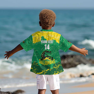 Custom Afro Jamaica Cricket Kid Hawaiian Shirt Go Champions Tallawahs Grunge Style