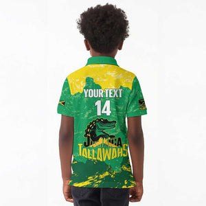 Custom Afro Jamaica Cricket Kid Polo Shirt Go Champions Tallawahs Grunge Style