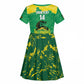 Custom Afro Jamaica Cricket Kid Short Sleeve Dress Go Champions Tallawahs Grunge Style