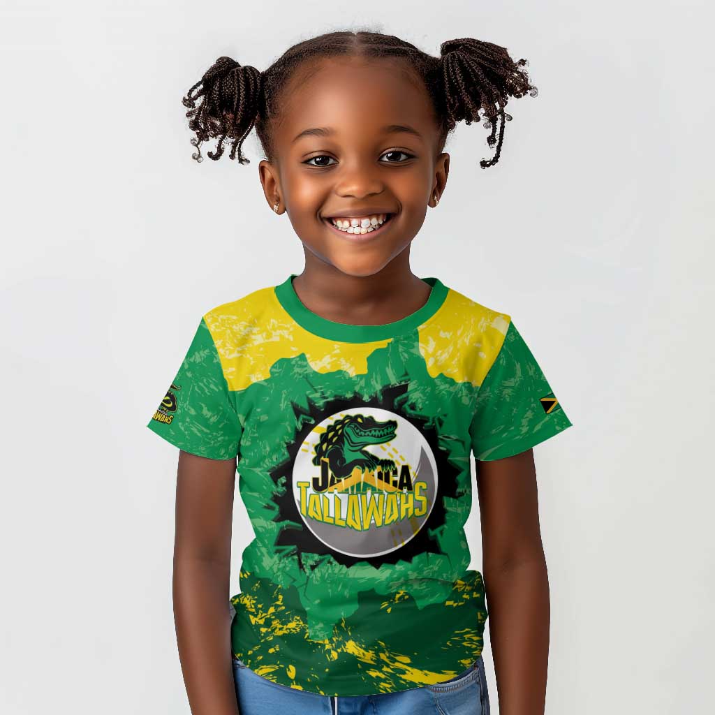 Custom Afro Jamaica Cricket Kid T shirt Go Champions Tallawahs Grunge Style