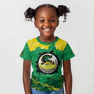 Custom Afro Jamaica Cricket Kid T shirt Go Champions Tallawahs Grunge Style
