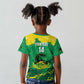 Custom Afro Jamaica Cricket Kid T shirt Go Champions Tallawahs Grunge Style