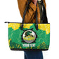 Custom Afro Jamaica Cricket Leather Tote Bag Go Champions Tallawahs Grunge Style