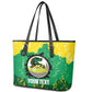 Custom Afro Jamaica Cricket Leather Tote Bag Go Champions Tallawahs Grunge Style