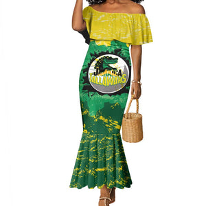 Custom Afro Jamaica Cricket Mermaid Dress Go Champions Tallawahs Grunge Style