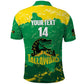 Custom Afro Jamaica Cricket Polo Shirt Go Champions Tallawahs Grunge Style