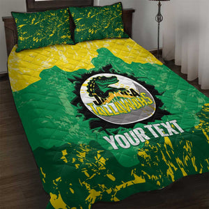 Custom Afro Jamaica Cricket Quilt Bed Set Go Champions Tallawahs Grunge Style