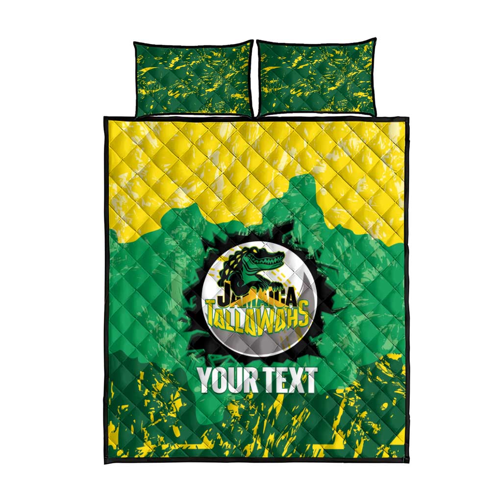 Custom Afro Jamaica Cricket Quilt Bed Set Go Champions Tallawahs Grunge Style