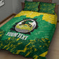 Custom Afro Jamaica Cricket Quilt Bed Set Go Champions Tallawahs Grunge Style