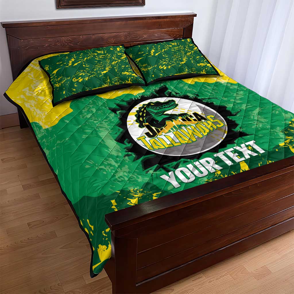 Custom Afro Jamaica Cricket Quilt Bed Set Go Champions Tallawahs Grunge Style
