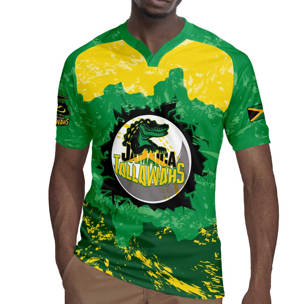 Custom Afro Jamaica Cricket Rugby Jersey Go Champions Tallawahs Grunge Style