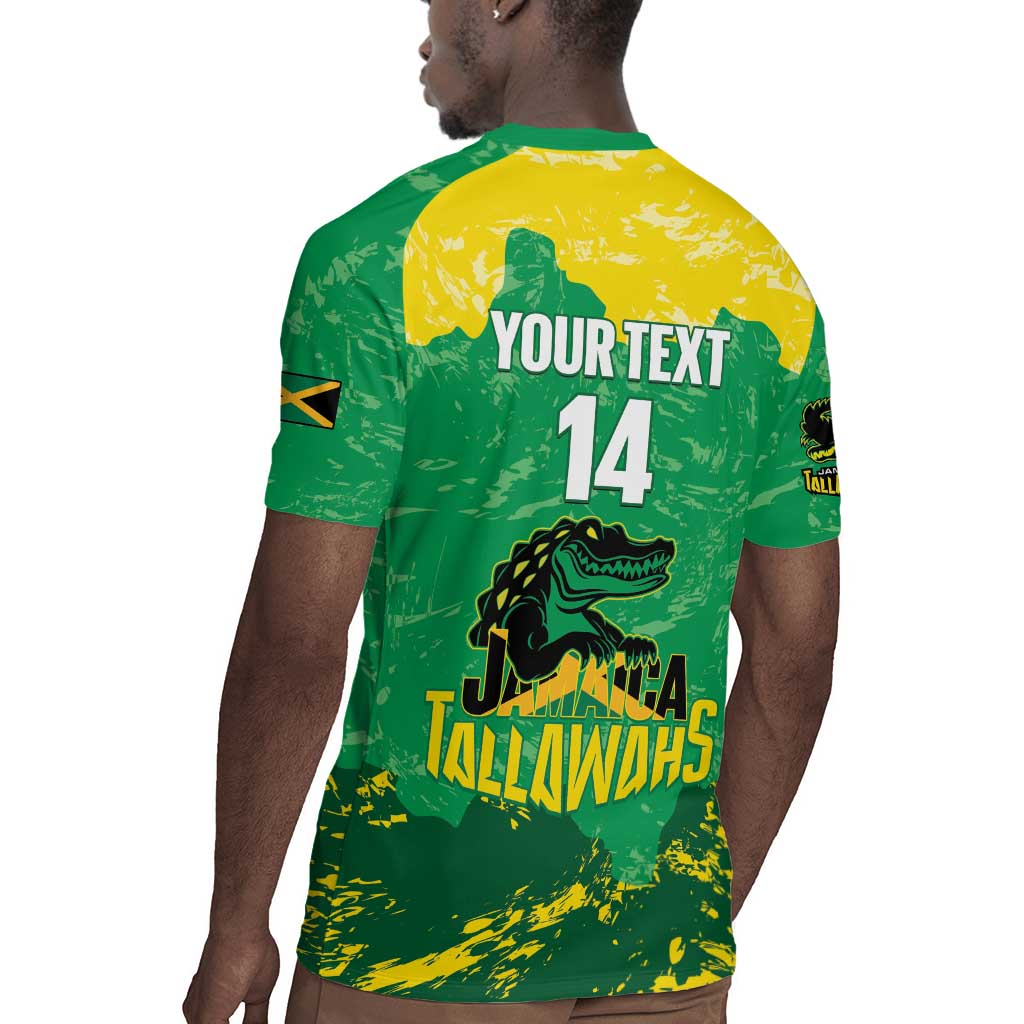 Custom Afro Jamaica Cricket Rugby Jersey Go Champions Tallawahs Grunge Style