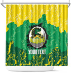 Custom Afro Jamaica Cricket Shower Curtain Go Champions Tallawahs Grunge Style