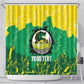 Custom Afro Jamaica Cricket Shower Curtain Go Champions Tallawahs Grunge Style
