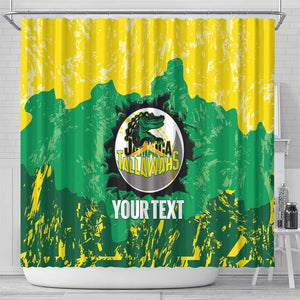 Custom Afro Jamaica Cricket Shower Curtain Go Champions Tallawahs Grunge Style