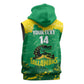 Custom Afro Jamaica Cricket Sleeveless Hoodie Go Champions Tallawahs Grunge Style - African Pride