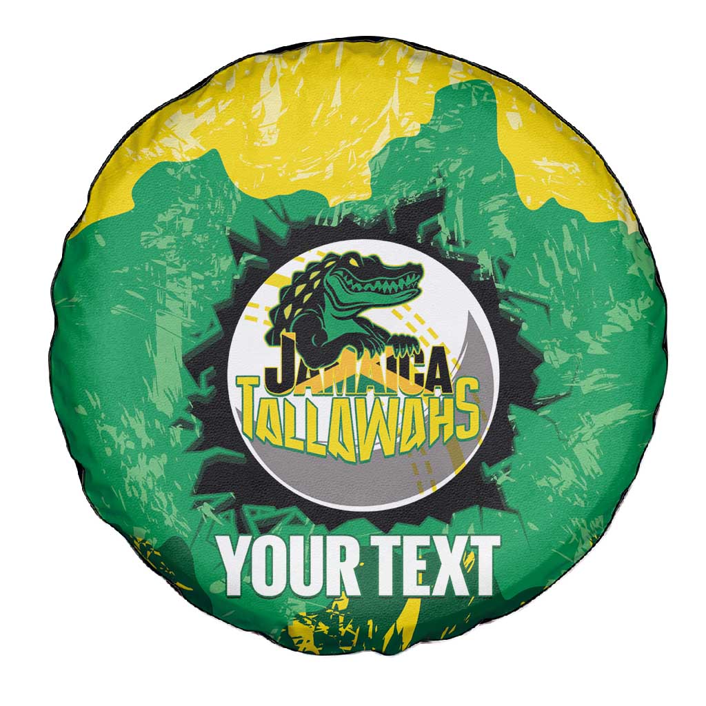 Custom Afro Jamaica Cricket Spare Tire Cover Go Champions Tallawahs Grunge Style
