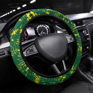 Afro Jamaica Cricket Steering Wheel Cover Go Champions Tallawahs Grunge Style