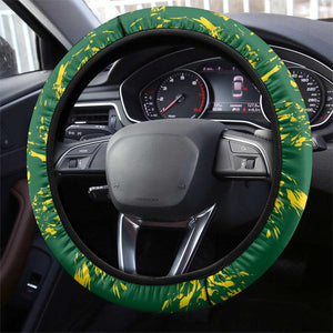 Afro Jamaica Cricket Steering Wheel Cover Go Champions Tallawahs Grunge Style