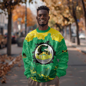 Custom Afro Jamaica Cricket Sweatshirt Go Champions Tallawahs Grunge Style