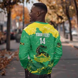 Custom Afro Jamaica Cricket Sweatshirt Go Champions Tallawahs Grunge Style