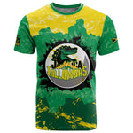 Custom Afro Jamaica Cricket T shirt Go Champions Tallawahs Grunge Style