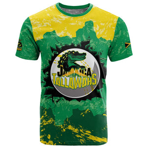 Custom Afro Jamaica Cricket T shirt Go Champions Tallawahs Grunge Style
