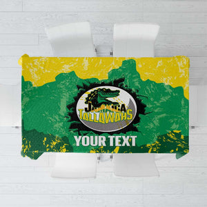 Custom Afro Jamaica Cricket Tablecloth Go Champions Tallawahs Grunge Style