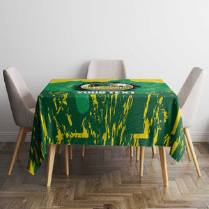 Custom Afro Jamaica Cricket Tablecloth Go Champions Tallawahs Grunge Style
