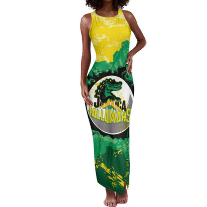 Custom Afro Jamaica Cricket Tank Maxi Dress Go Champions Tallawahs Grunge Style