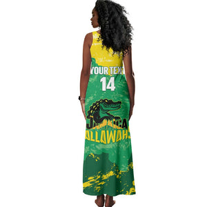 Custom Afro Jamaica Cricket Tank Maxi Dress Go Champions Tallawahs Grunge Style