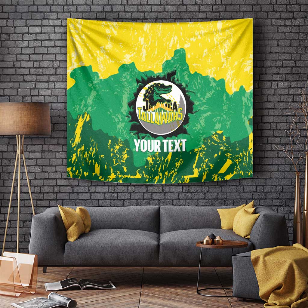 Custom Afro Jamaica Cricket Tapestry Go Champions Tallawahs Grunge Style