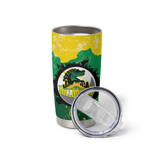 Custom Afro Jamaica Cricket Tumbler Cup Go Champions Tallawahs Grunge Style