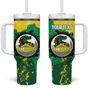 Custom Afro Jamaica Cricket Tumbler With Handle Go Champions Tallawahs Grunge Style