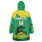 Custom Afro Jamaica Cricket Wearable Blanket Hoodie Go Champions Tallawahs Grunge Style
