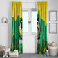 Custom Afro Jamaica Cricket Window Curtain Go Champions Tallawahs Grunge Style