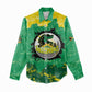 Custom Afro Jamaica Cricket Women Casual Shirt Go Champions Tallawahs Grunge Style